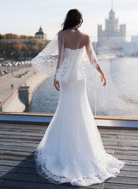 Свадебное платье Гвэн. Силуэт Рыбка. Цвет Белый / Молочный. Вид 2