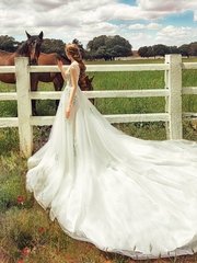 Свадебное платье Leiva. Силуэт А-силуэт. Цвет Белый / Молочный. Вид 2