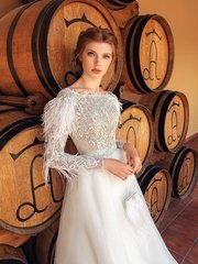 Свадебное платье Luchiana. Силуэт А-силуэт. Цвет Белый / Молочный. Вид 1