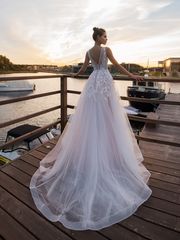 Свадебное платье Лоули. Силуэт А-силуэт. Цвет оттенки Розового. Вид 2