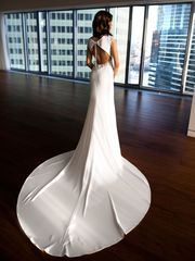 Свадебное платье Лэсли. Силуэт Рыбка. Цвет Белый / Молочный. Вид 2