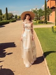 Свадебное платье Patris. Силуэт А-силуэт. Цвет Белый / Молочный. Вид 2