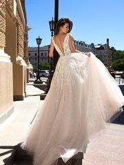 Свадебное платье Clamys Shell. Силуэт А-силуэт. Цвет Белый / Молочный. Вид 2