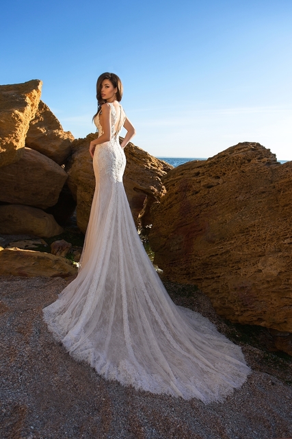 Свадебное платье Melo. Силуэт Рыбка. Цвет Белый / Молочный. Вид 2