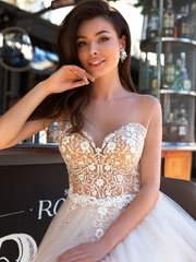 Свадебное платье White Cokles. Силуэт А-силуэт. Цвет Белый / Молочный, Айвори / Капучино. Вид 2
