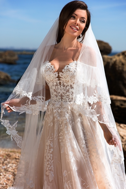 Свадебное платье Codakia Tigerina. Силуэт А-силуэт. Цвет Белый / Молочный. Вид 3