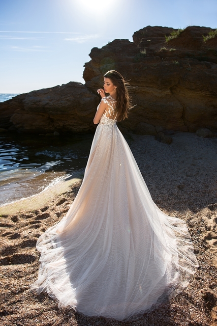 Свадебное платье Murex Pecten. Силуэт А-силуэт. Цвет Белый / Молочный. Вид 3