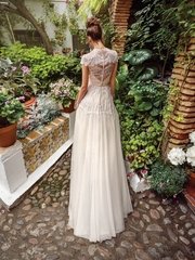 Свадебное платье Юта. Силуэт А-силуэт, Прямое. Цвет Белый / Молочный, Айвори / Капучино. Вид 2