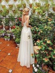 Свадебное платье Ноэми. Силуэт А-силуэт. Цвет Белый / Молочный. Вид 2