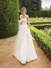 Свадебное платье Нэйтэл. Силуэт А-силуэт. Цвет Белый / Молочный. Вид 1