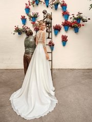 Свадебное платье Фиби. Силуэт А-силуэт. Цвет Белый / Молочный. Вид 2