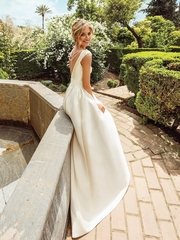 Свадебное платье Эльга. Силуэт А-силуэт. Цвет Белый / Молочный. Вид 2