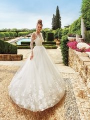 Свадебное платье Азур. Силуэт А-силуэт. Цвет Белый / Молочный. Вид 1