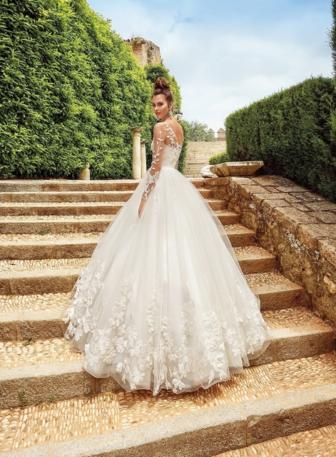 Свадебное платье Азур. Силуэт А-силуэт. Цвет Белый / Молочный. Вид 2