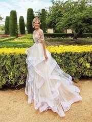 Свадебное платье Камелия. Силуэт А-силуэт. Цвет Белый / Молочный. Вид 1