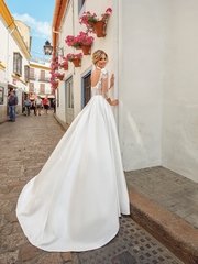 Свадебное платье Ада. Силуэт А-силуэт. Цвет Белый / Молочный. Вид 2