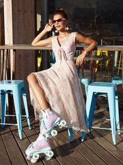 Свадебное платье Лилай. Силуэт А-силуэт. Цвет оттенки Розового. Вид 1