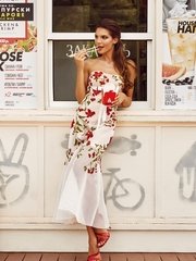 Свадебное платье Розалия. Силуэт Прямое. Цвет Белый / Молочный, Красный / Марсала, оттенки Зеленого. Вид 1