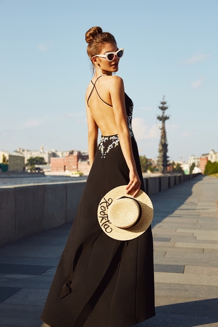 Свадебное платье Улла. Силуэт Прямое. Цвет Белый / Молочный, оттенки Зеленого, Черный, Голубой / Синий. Вид 2