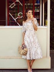 Свадебное платье Вестелия. Силуэт А-силуэт. Цвет Белый / Молочный, Айвори / Капучино. Вид 1