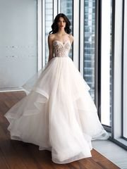 Свадебное платье Ненси. Силуэт А-силуэт. Цвет оттенки Розового. Вид 1