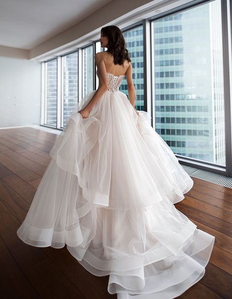 Свадебное платье Ненси. Силуэт А-силуэт. Цвет оттенки Розового. Вид 2