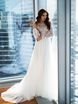 Свадебное платье Прециоза. Силуэт А-силуэт. Цвет Белый / Молочный. Вид 1