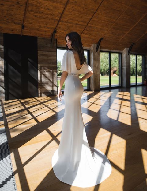 Свадебное платье Рейчел. Силуэт Рыбка. Цвет Белый / Молочный. Вид 2