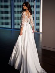 Свадебное платье Шейла. Силуэт А-силуэт. Цвет Белый / Молочный. Вид 2