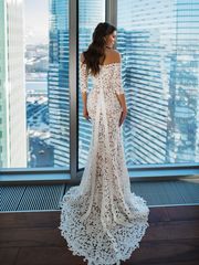 Свадебное платье Эльга. Силуэт Рыбка. Цвет Белый / Молочный. Вид 2