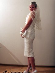 Свадебное платье Дарья. Силуэт Прямое. Цвет Белый / Молочный. Вид 1