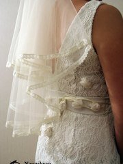 Свадебное платье Дарья. Силуэт Прямое. Цвет Белый / Молочный. Вид 2