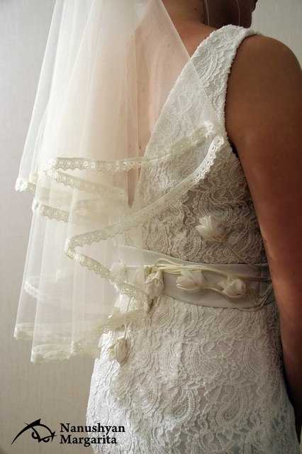 Свадебное платье Дарья. Силуэт Прямое. Цвет Белый / Молочный. Вид 2