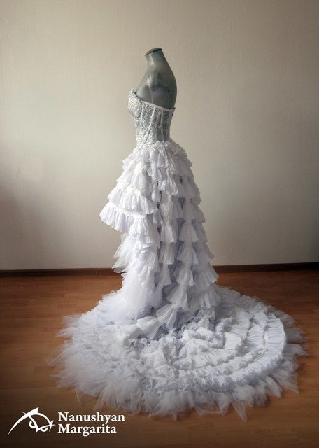 Свадебное платье Виктория. Силуэт Пышное. Цвет Белый / Молочный. Вид 3