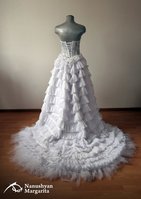 Свадебное платье Виктория. Силуэт Пышное. Цвет Белый / Молочный. Вид 5