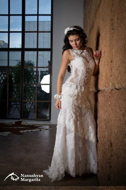 Свадебное платье Ася. Силуэт Прямое. Цвет Белый / Молочный. Вид 2