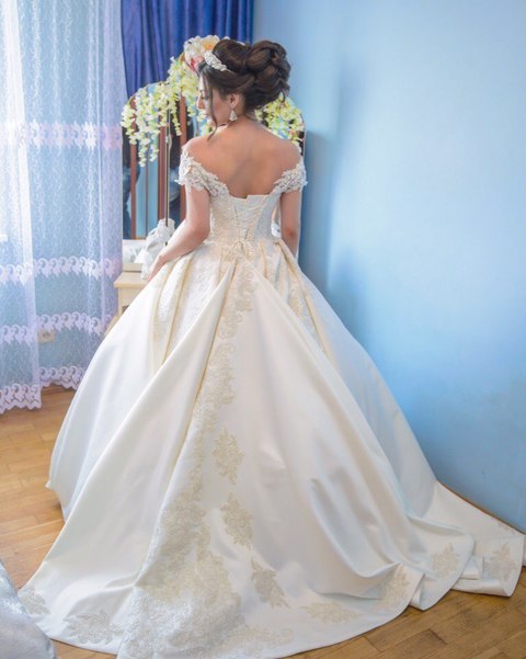 Свадебное платье Девичья мечта. Силуэт Пышное. Цвет Белый / Молочный. Вид 3