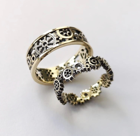 Обручальные кольца 557 из Желтое золото, Белое золото от Ювелирная мастерская White Lake 2