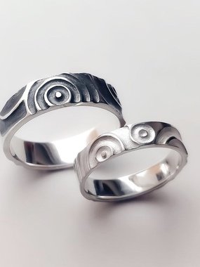Обручальные кольца 553 из Серебро, Другие материалы от Ювелирная мастерская White Lake 1