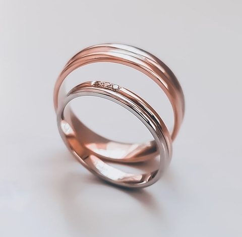 Обручальные кольца 562 из Желтое золото, Белое золото от Ювелирная мастерская White Lake 2