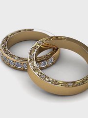 Обручальные кольца 504 из Желтое золото от Ювелирная мастерская White Lake 1