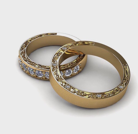 Обручальные кольца 504 из Желтое золото от Ювелирная мастерская White Lake 1