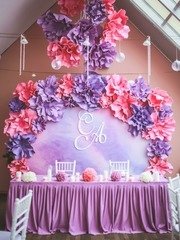 Президиум / Стол молодоженов в Шебби шик от Студия декора и флористики Perlamutr studio 1