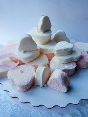 оттенки Розового, Белый Сердечное маршмэллоу от Свадебный сладкий стол под ключ 1