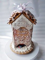 Несколько цветов / Разноцветные Пряничный домик от Свадебный сладкий стол под ключ 1