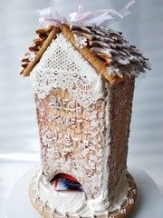 Несколько цветов / Разноцветные Пряничный домик от Свадебный сладкий стол под ключ 2