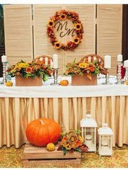 Президиум / Стол молодоженов в Шебби шик, Осенняя от Студия декора и флористики Эндорфин 1