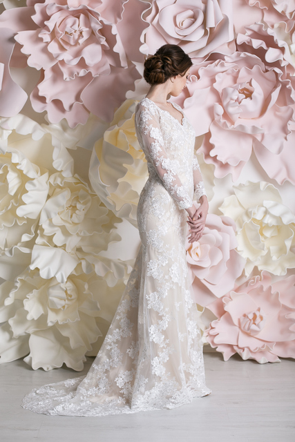 Свадебное платье Дианн. Силуэт Рыбка. Цвет Белый / Молочный. Вид 2