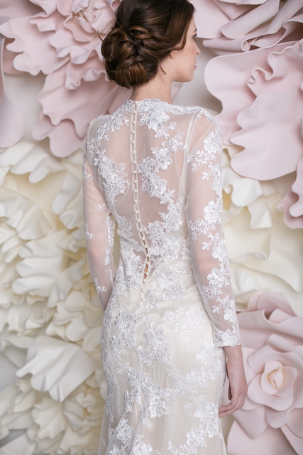 Свадебное платье Дианн. Силуэт Рыбка. Цвет Белый / Молочный. Вид 4