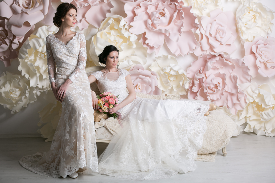 Свадебное платье Дианн. Силуэт Рыбка. Цвет Белый / Молочный. Вид 5